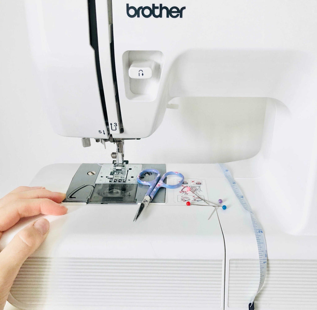 Home Education Stitch Club - sewing machine with scissors and pins