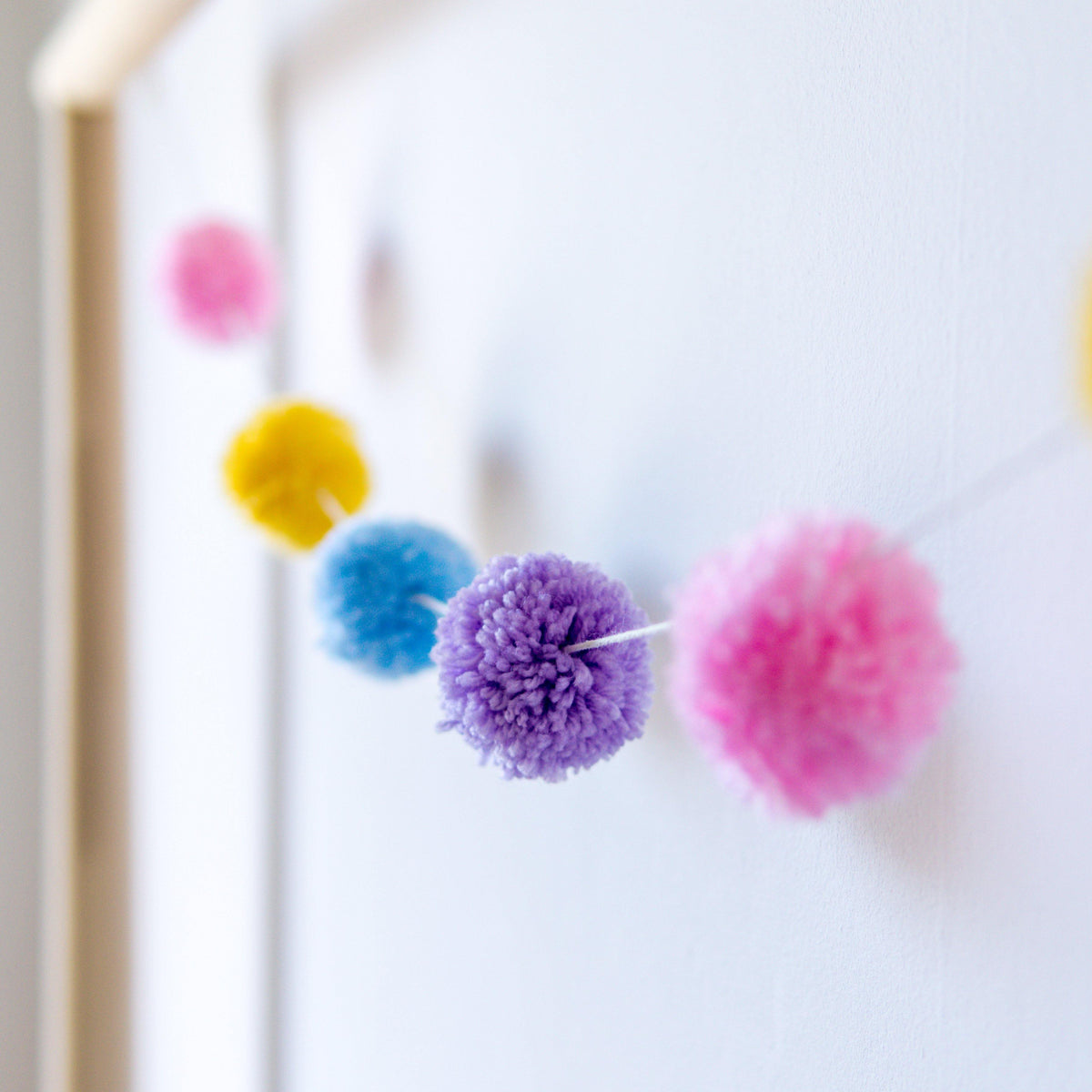 Bright Rainbow Pom Pom Garland Kit – Craftship