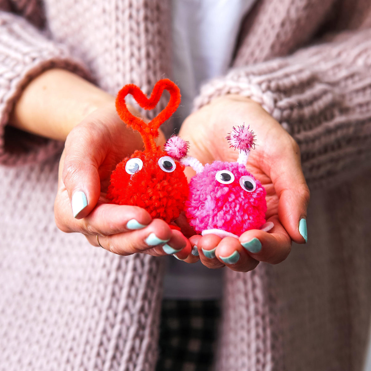 Love Bugs Craft Kit adorable pom pom kits for children & adults Pom