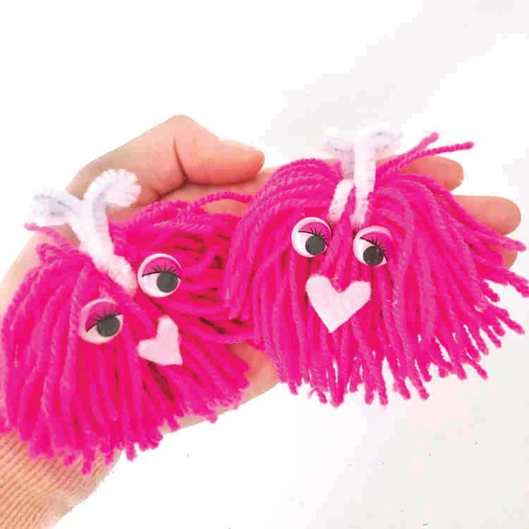 DIY Valentine's Monsters - create your own in our craft-a-long every Saturday
