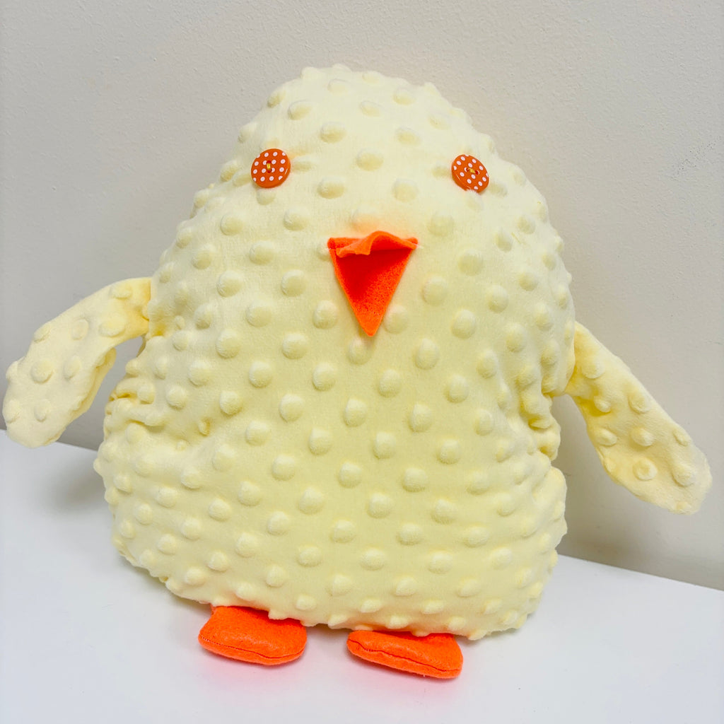 chick softie on white table 