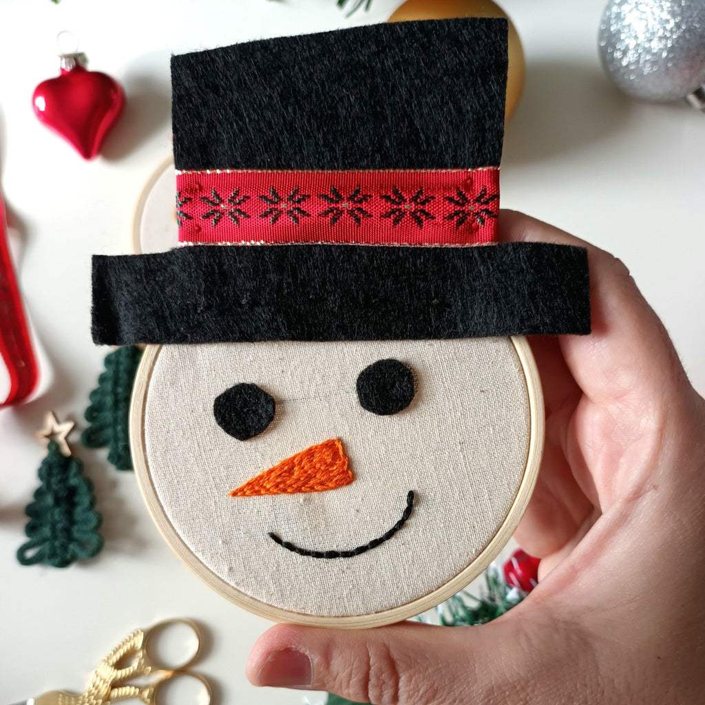 snowman embroidery hoop