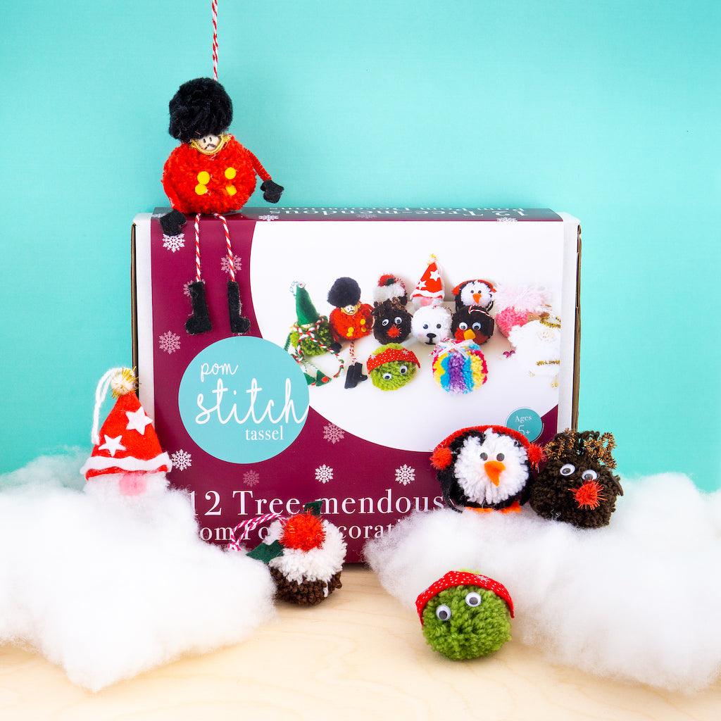 Treemendous 12 Days of Christmas Pom Pom Craft Kit - Pom Stitch Tassel