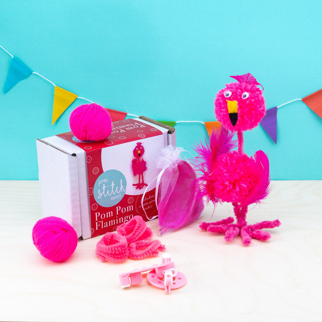 Pom Pom Flamingo Craft Kit - Pom Stitch Tassel