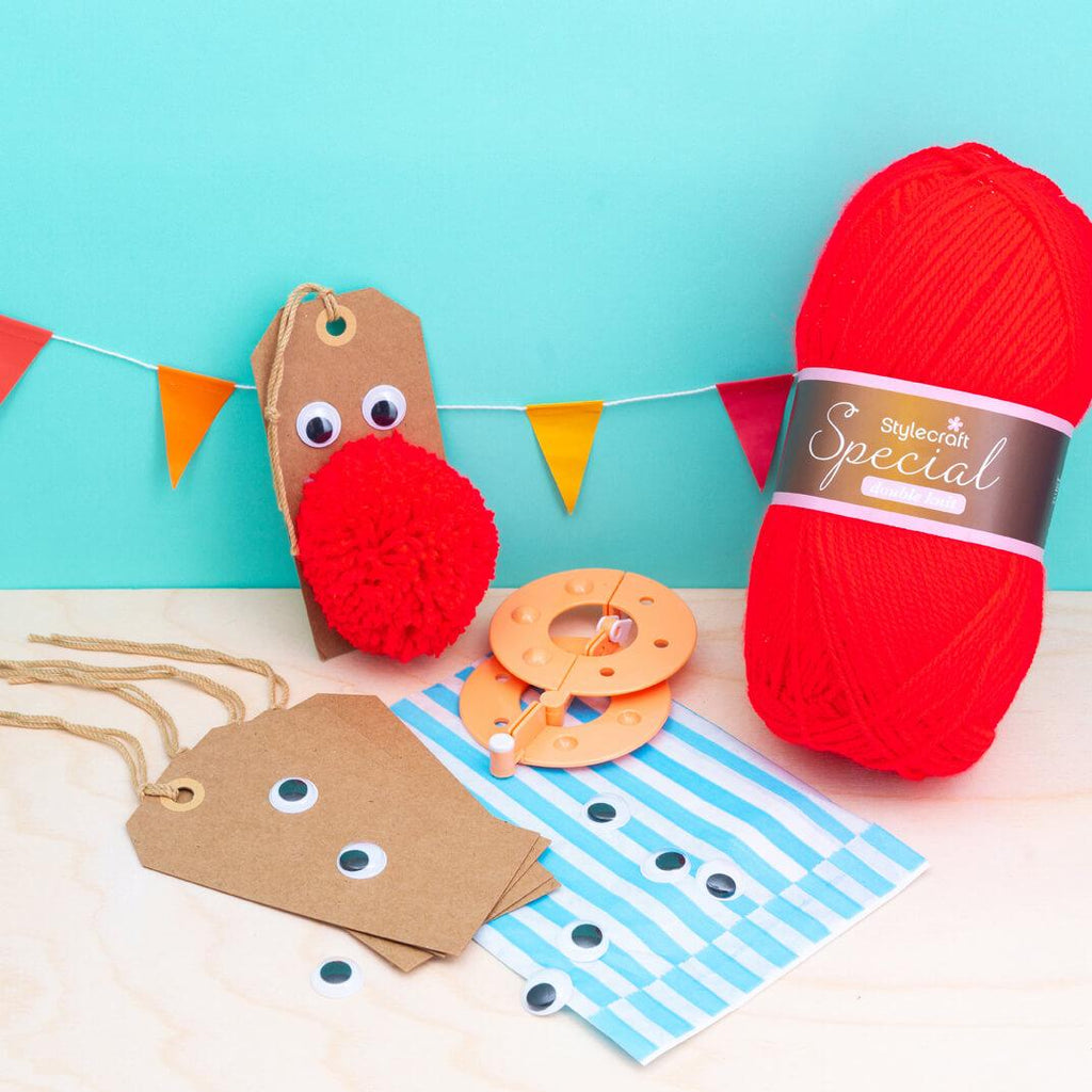 Pom Pom Reindeer Tag Kit - Pom Stitch Tassel