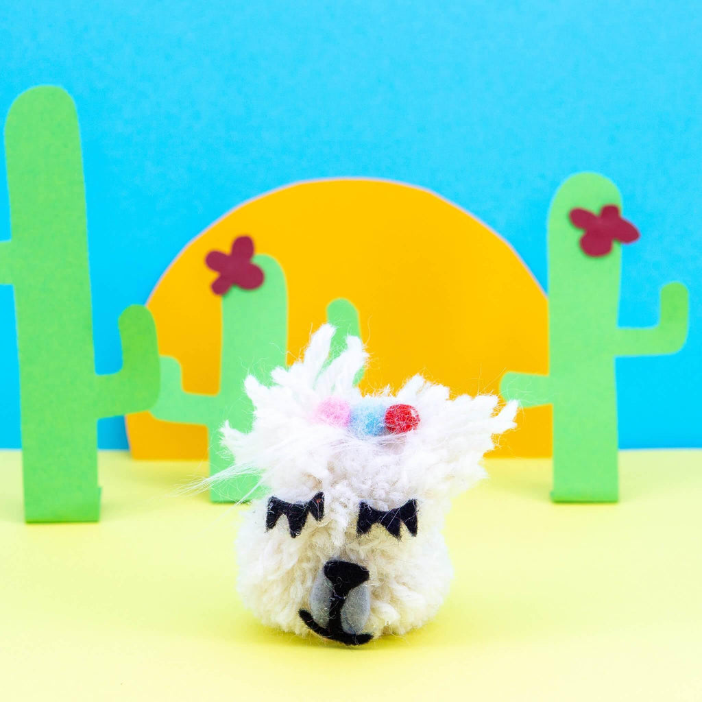 Sustainable Pom Pom Llama Craft Kit - Pom Stitch Tassel