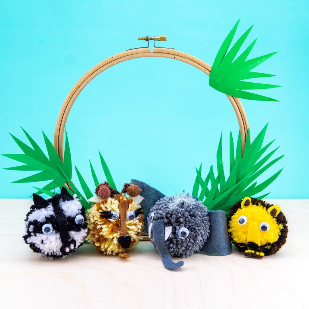 Safari Friends Animal Craft Kit - Pom Stitch Tassel